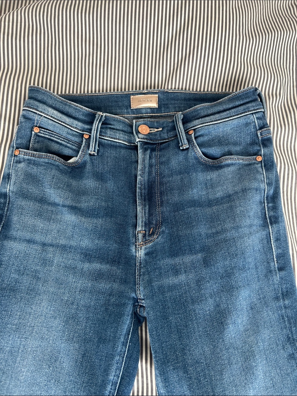 MOTHER The Runway Indigo Flare Wide-Leg Jeans - Picture 2 of 7